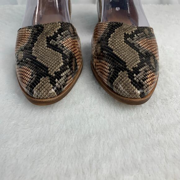 Madewell Women's Marisa d' Orsay Snake Embossed Leather Size 8 - Picture 3 of 9